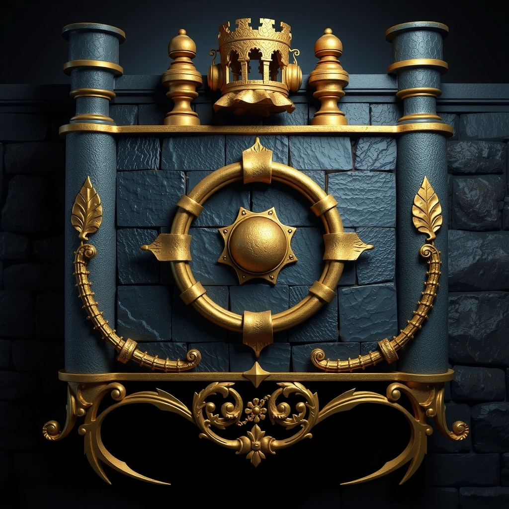 Dark stone castle wall texture